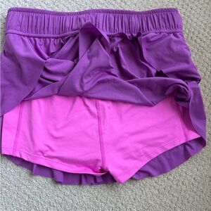 Free People Purple and Pink Athletic Skort